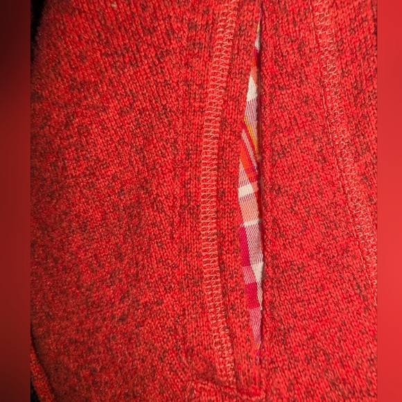 North Face Women's Red Sweater Fleece Jacket - Picture 7 of 7